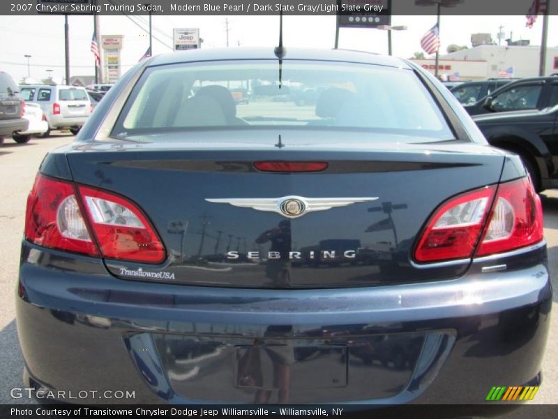 Modern Blue Pearl / Dark Slate Gray/Light Slate Gray 2007 Chrysler Sebring Touring Sedan