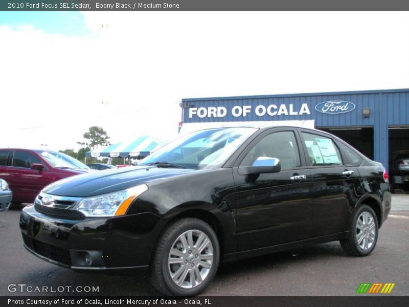 Ebony Black / Medium Stone 2010 Ford Focus SEL Sedan