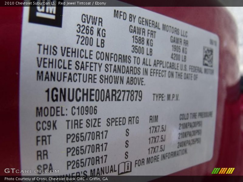 Red Jewel Tintcoat / Ebony 2010 Chevrolet Suburban LS