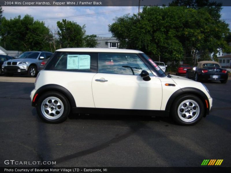 Pepper White / Panther Black 2004 Mini Cooper Hardtop