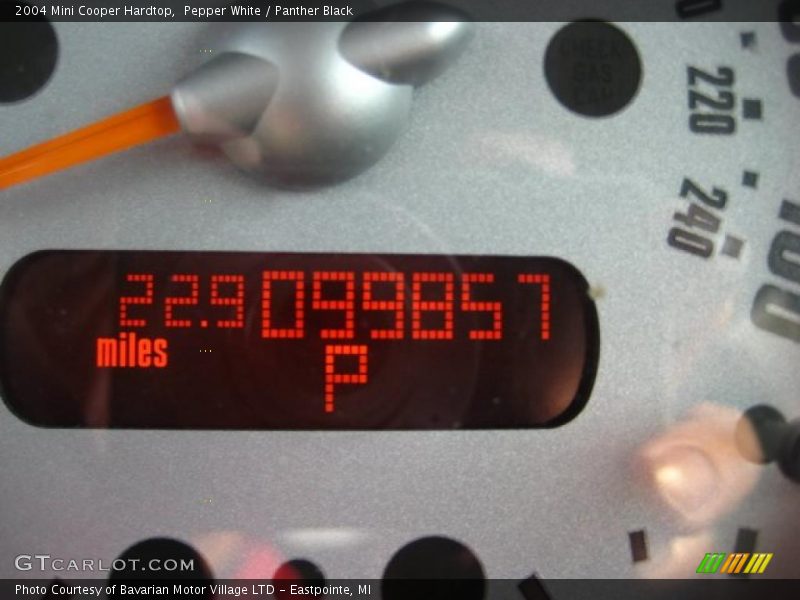 Pepper White / Panther Black 2004 Mini Cooper Hardtop