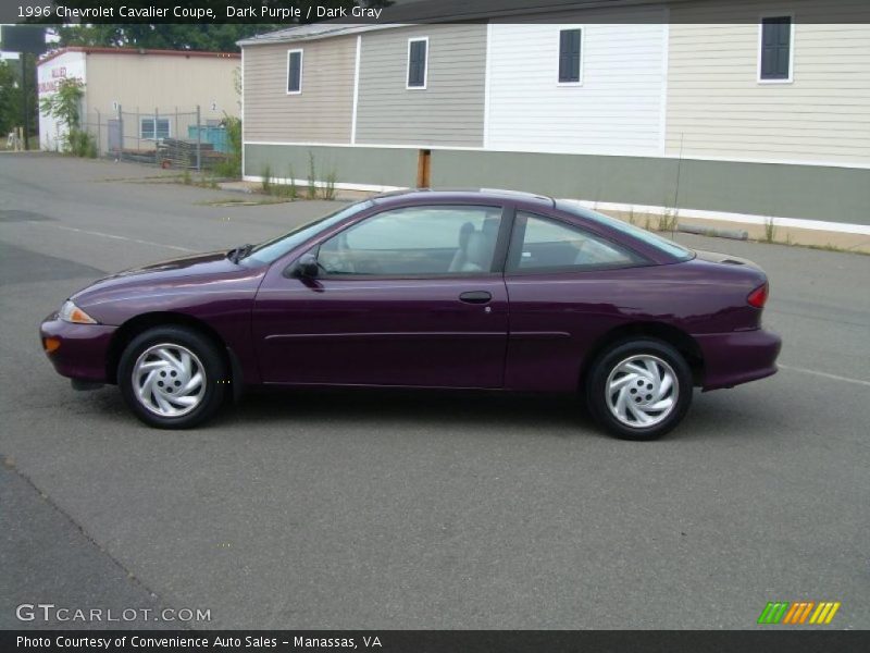 Dark Purple / Dark Gray 1996 Chevrolet Cavalier Coupe