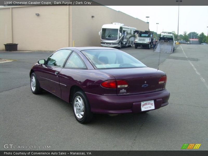 Dark Purple / Dark Gray 1996 Chevrolet Cavalier Coupe