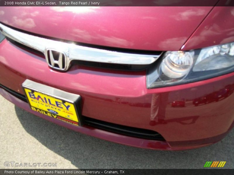 Tango Red Pearl / Ivory 2008 Honda Civic EX-L Sedan