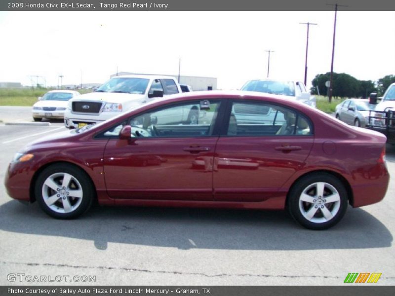 Tango Red Pearl / Ivory 2008 Honda Civic EX-L Sedan