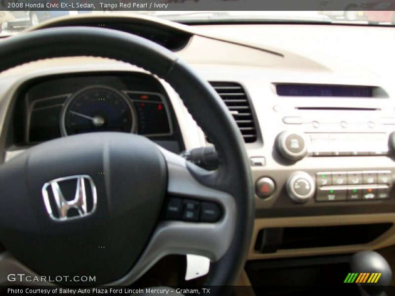 Tango Red Pearl / Ivory 2008 Honda Civic EX-L Sedan