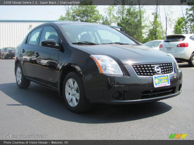 Super Black / Charcoal/Steel 2008 Nissan Sentra 2.0