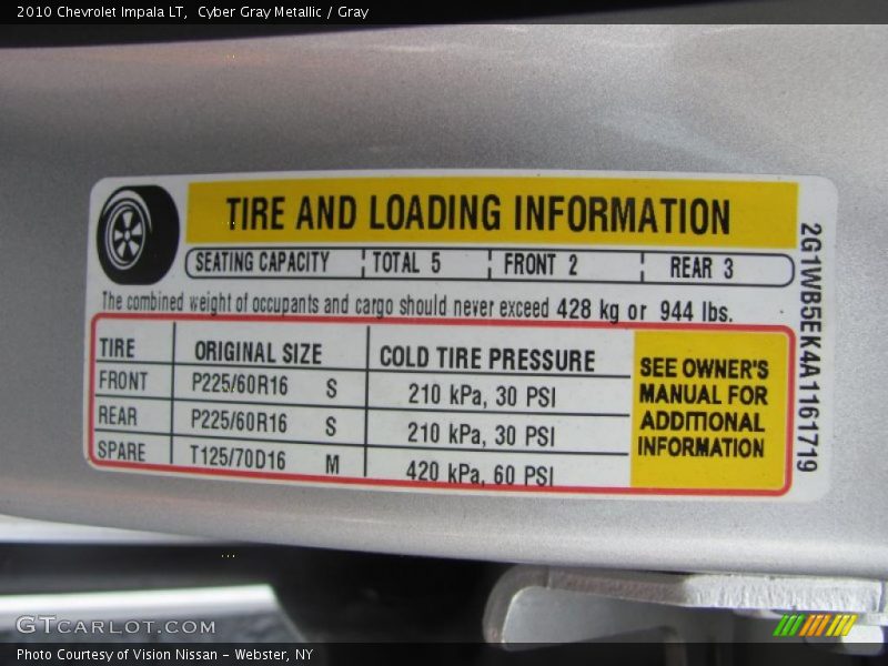 Cyber Gray Metallic / Gray 2010 Chevrolet Impala LT