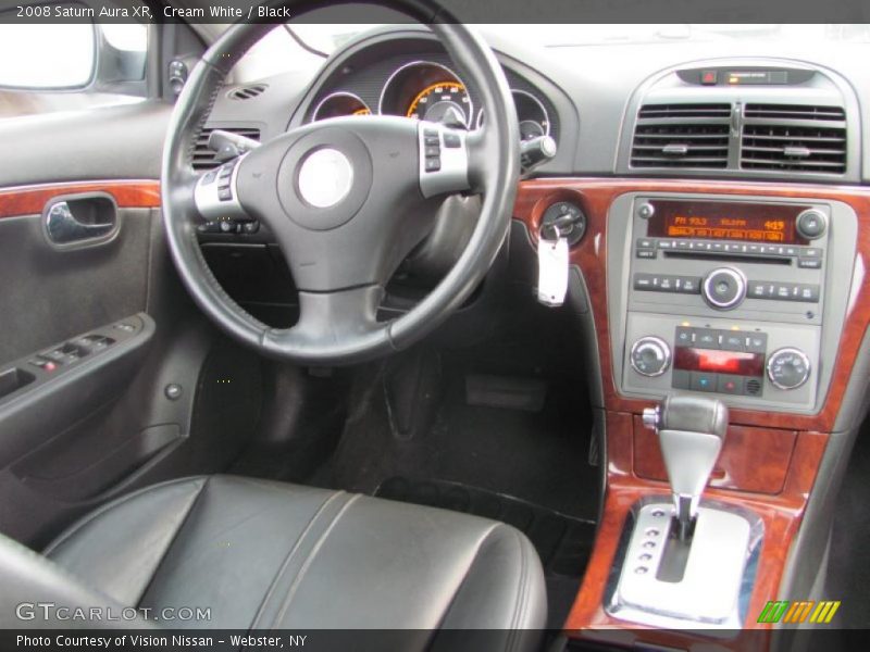 Cream White / Black 2008 Saturn Aura XR