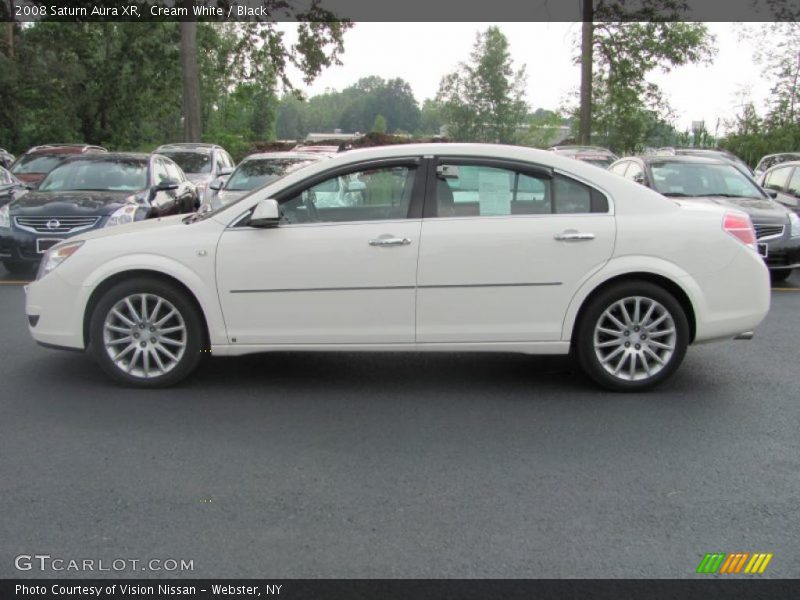 Cream White / Black 2008 Saturn Aura XR