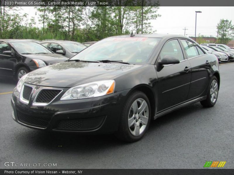 Carbon Black Metallic / Light Taupe 2010 Pontiac G6 Sedan