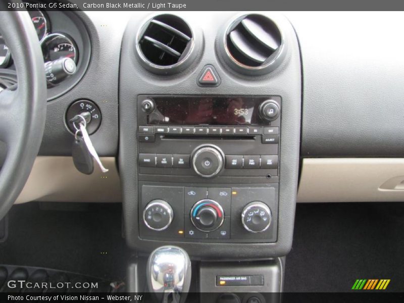 Carbon Black Metallic / Light Taupe 2010 Pontiac G6 Sedan