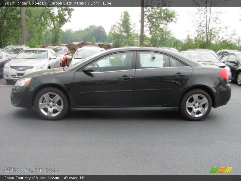 Carbon Black Metallic / Light Taupe 2010 Pontiac G6 Sedan