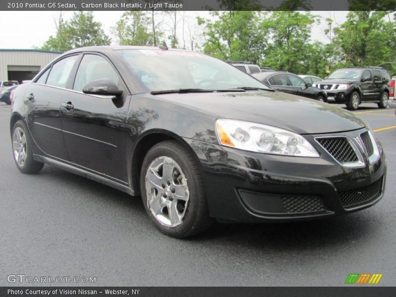 Carbon Black Metallic / Light Taupe 2010 Pontiac G6 Sedan