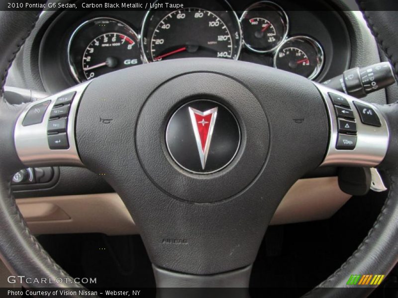 Carbon Black Metallic / Light Taupe 2010 Pontiac G6 Sedan