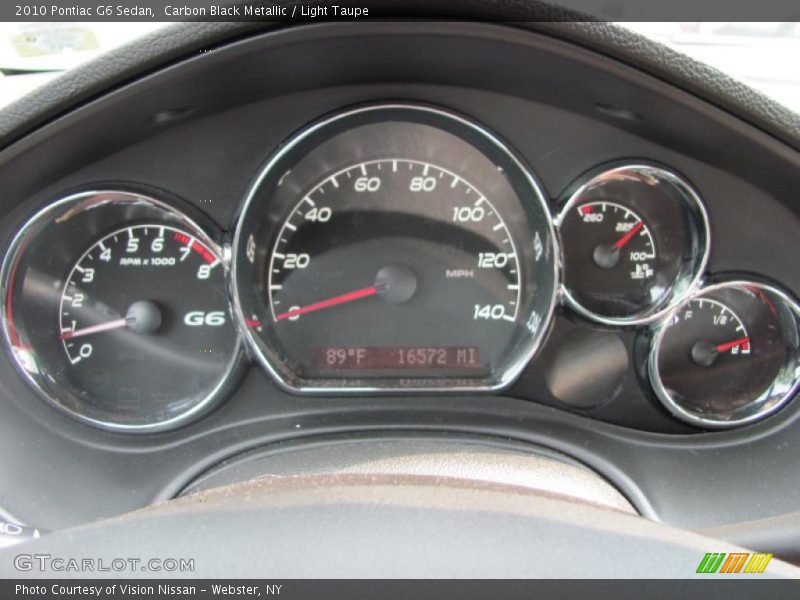 Carbon Black Metallic / Light Taupe 2010 Pontiac G6 Sedan