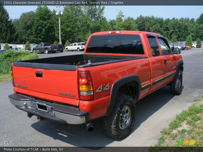 Victory Red / Graphite 2001 Chevrolet Silverado 2500HD LS Extended Cab 4x4