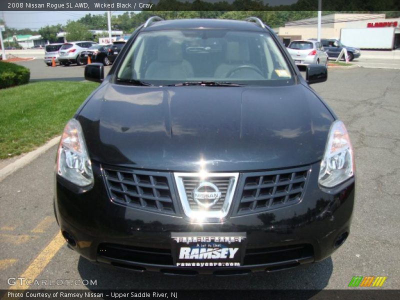 Wicked Black / Gray 2008 Nissan Rogue SL AWD