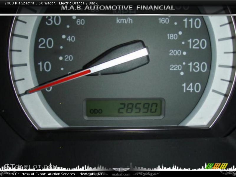 Electric Orange / Black 2008 Kia Spectra 5 SX Wagon