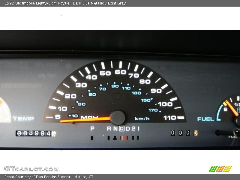 Dark Blue Metallic / Light Gray 1992 Oldsmobile Eighty-Eight Royale