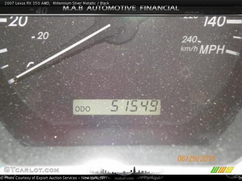 Millennium Silver Metallic / Black 2007 Lexus RX 350 AWD