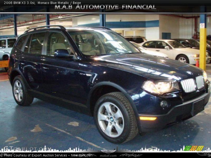 Monaco Blue Metallic / Beige 2008 BMW X3 3.0si