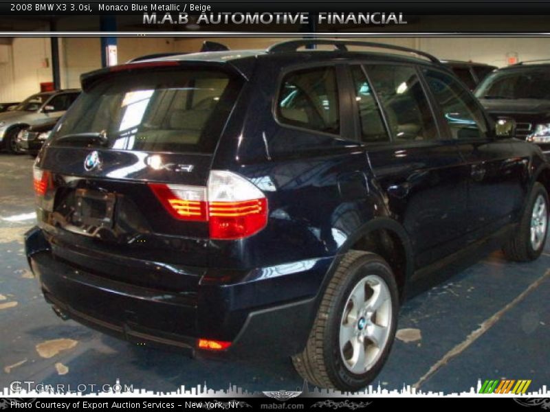 Monaco Blue Metallic / Beige 2008 BMW X3 3.0si
