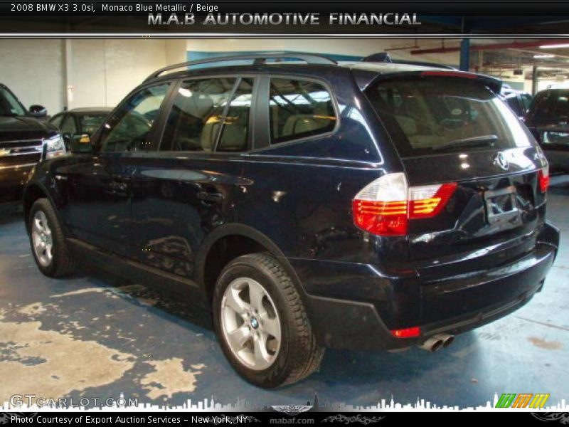 Monaco Blue Metallic / Beige 2008 BMW X3 3.0si