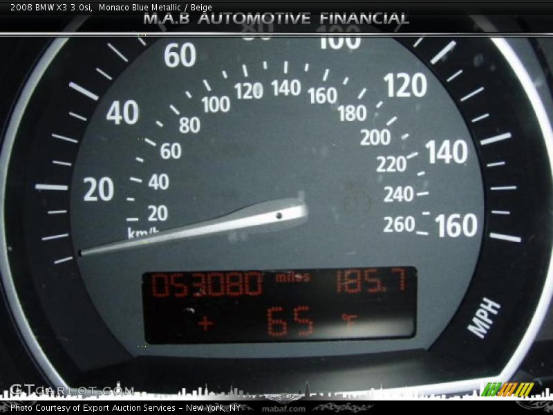 Monaco Blue Metallic / Beige 2008 BMW X3 3.0si