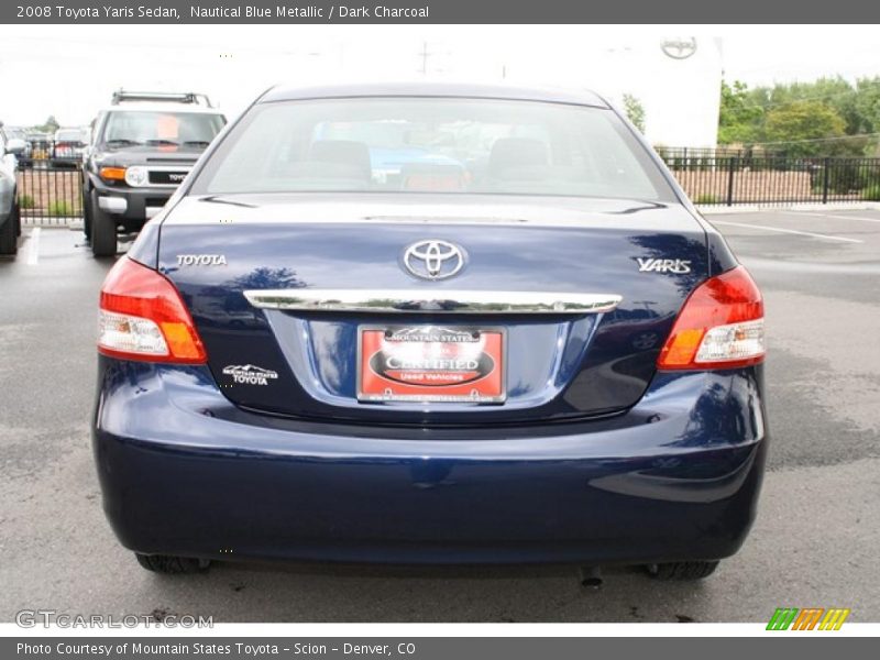 Nautical Blue Metallic / Dark Charcoal 2008 Toyota Yaris Sedan