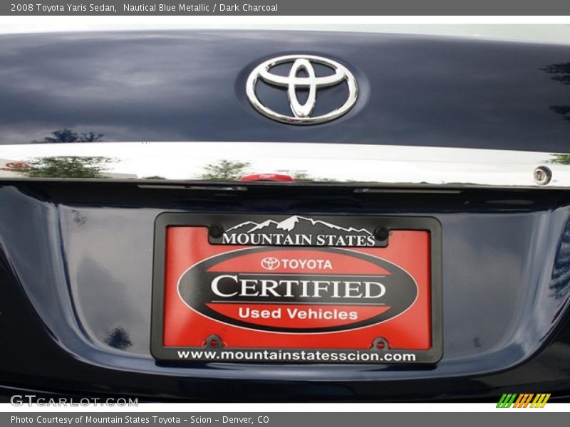 Nautical Blue Metallic / Dark Charcoal 2008 Toyota Yaris Sedan