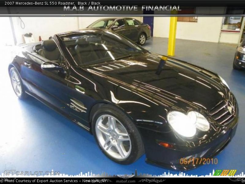 Black / Black 2007 Mercedes-Benz SL 550 Roadster
