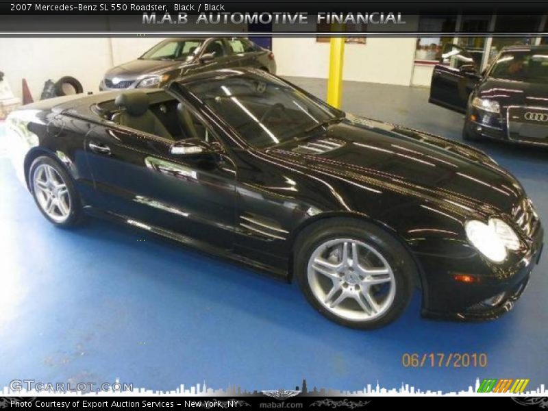 Black / Black 2007 Mercedes-Benz SL 550 Roadster