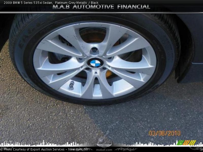 Platinum Grey Metallic / Black 2009 BMW 5 Series 535xi Sedan
