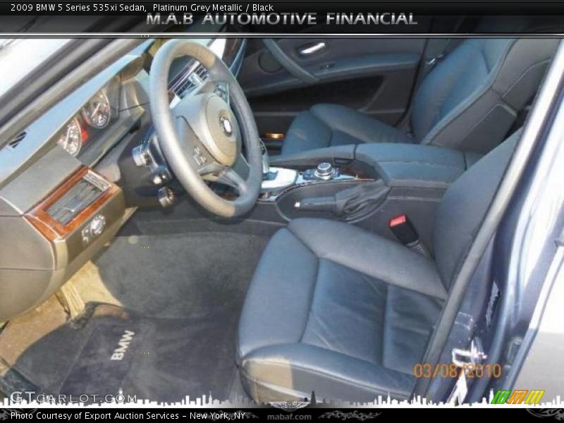 Platinum Grey Metallic / Black 2009 BMW 5 Series 535xi Sedan