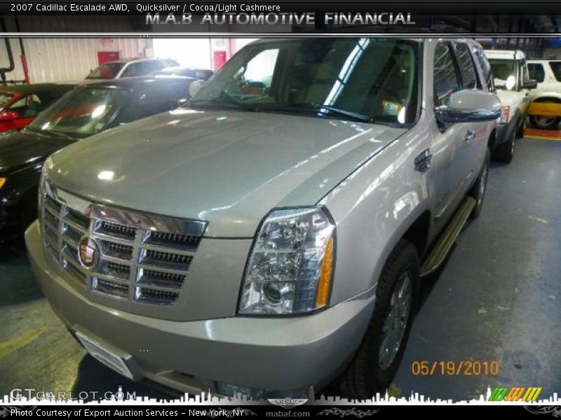 Quicksilver / Cocoa/Light Cashmere 2007 Cadillac Escalade AWD
