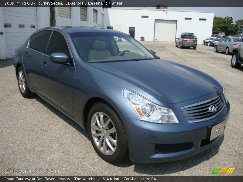 Lakeshore Slate Metallic / Wheat 2009 Infiniti G 37 Journey Sedan