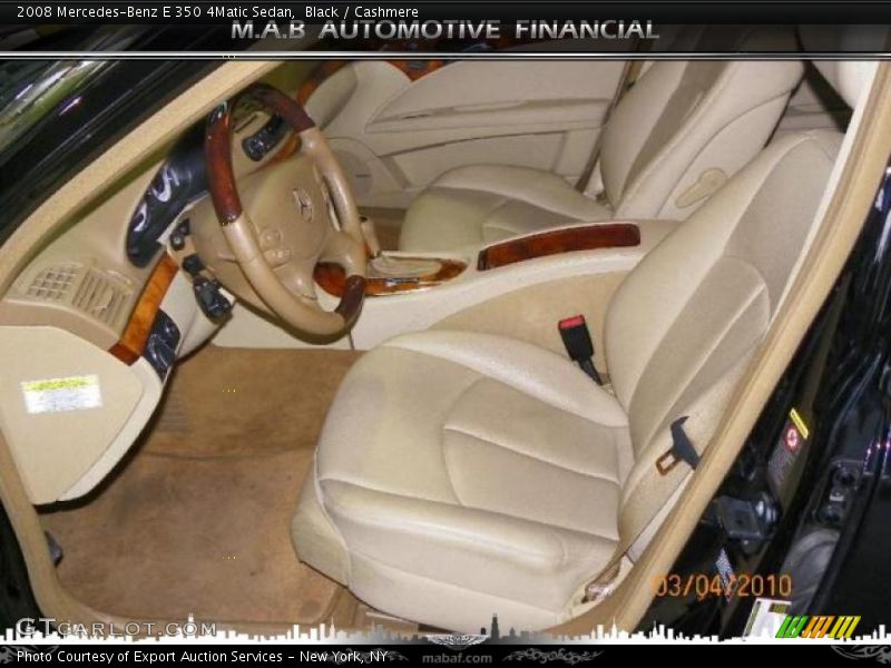 Black / Cashmere 2008 Mercedes-Benz E 350 4Matic Sedan