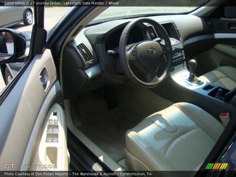 Lakeshore Slate Metallic / Wheat 2009 Infiniti G 37 Journey Sedan