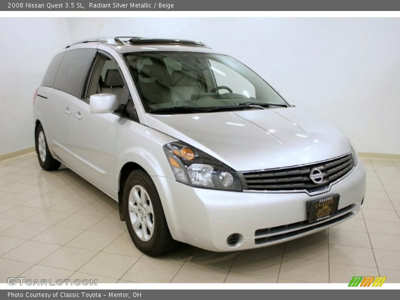 Radiant Silver Metallic / Beige 2008 Nissan Quest 3.5 SL