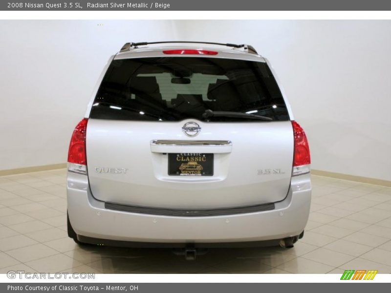 Radiant Silver Metallic / Beige 2008 Nissan Quest 3.5 SL