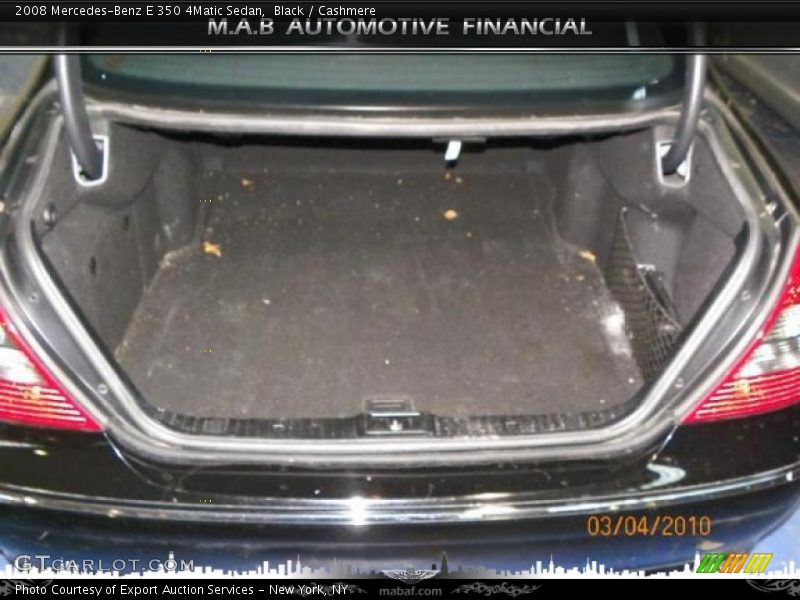 Black / Cashmere 2008 Mercedes-Benz E 350 4Matic Sedan