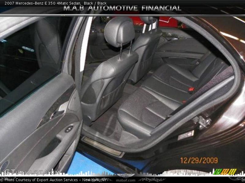 Black / Black 2007 Mercedes-Benz E 350 4Matic Sedan