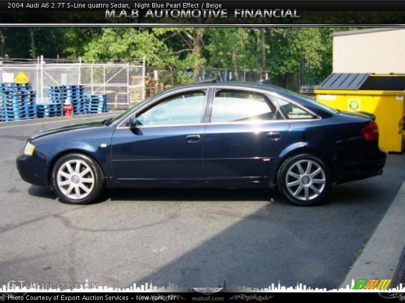 Night Blue Pearl Effect / Beige 2004 Audi A6 2.7T S-Line quattro Sedan