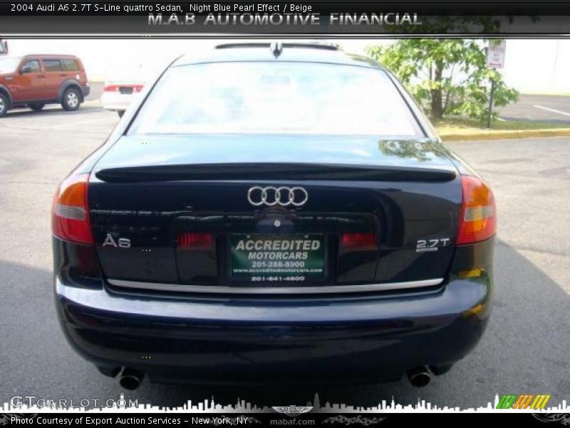 Night Blue Pearl Effect / Beige 2004 Audi A6 2.7T S-Line quattro Sedan