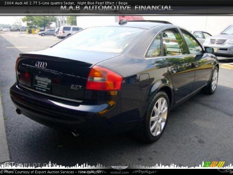 Night Blue Pearl Effect / Beige 2004 Audi A6 2.7T S-Line quattro Sedan