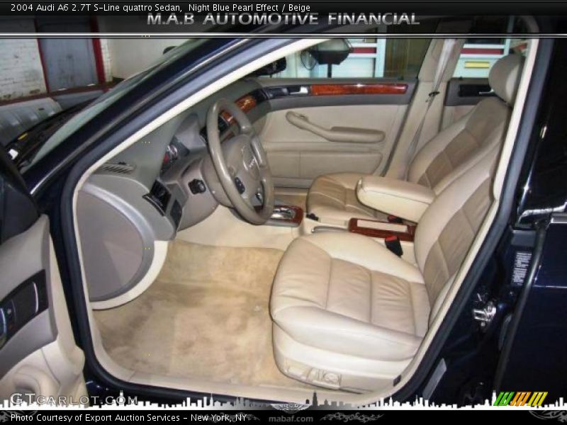 Night Blue Pearl Effect / Beige 2004 Audi A6 2.7T S-Line quattro Sedan