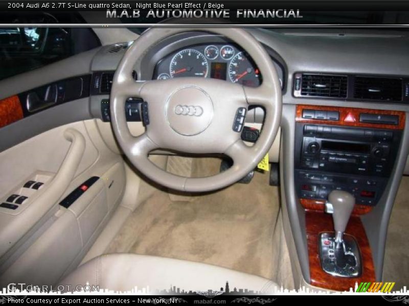 Night Blue Pearl Effect / Beige 2004 Audi A6 2.7T S-Line quattro Sedan