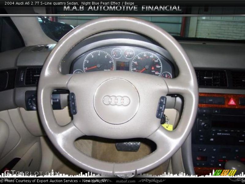 Night Blue Pearl Effect / Beige 2004 Audi A6 2.7T S-Line quattro Sedan