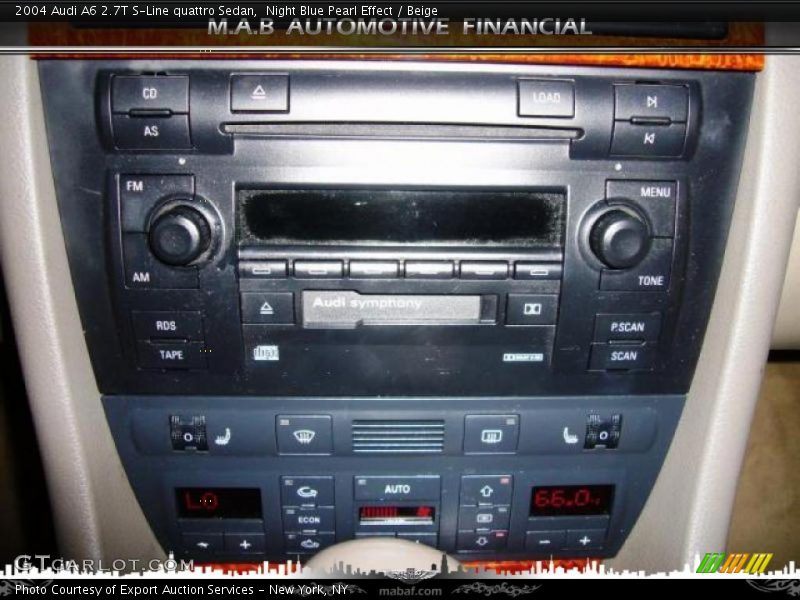 Night Blue Pearl Effect / Beige 2004 Audi A6 2.7T S-Line quattro Sedan